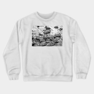 Swan Love B&W Crewneck Sweatshirt